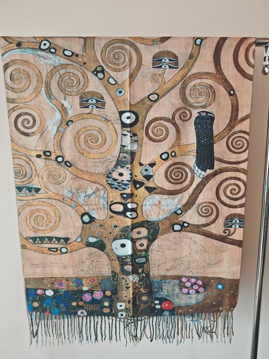 Piękny duży szal dwustronny