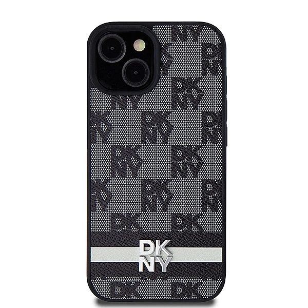 Etui DKNY Leather Checkered Mono Pattern & Printed Stripes na iPhone 1