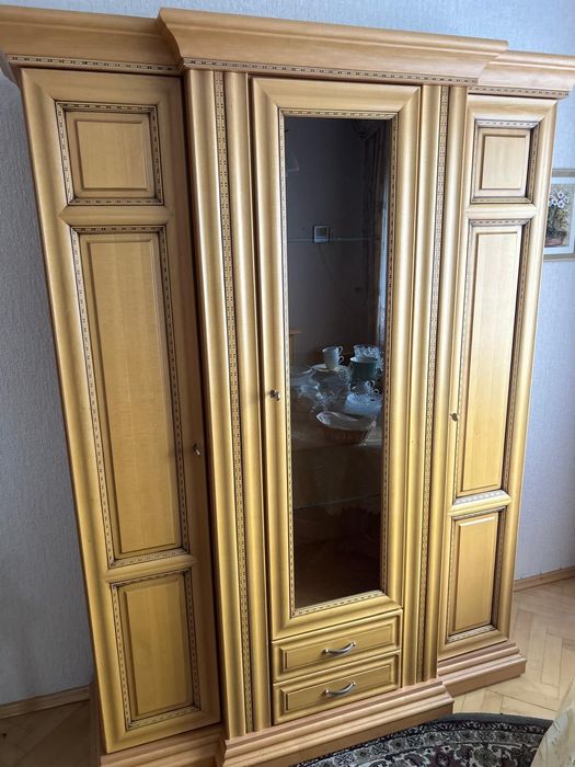 .Witryna w jasnym dębie, szafa, biblioteka