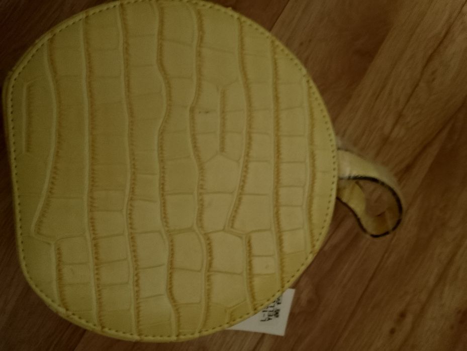 Nowa okrągła torebka cross body z motywem skóry aligatora