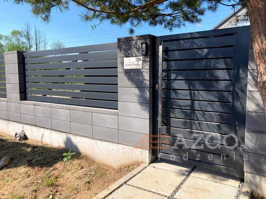 Ogrodzenie murowane frontowe z bloczków (Joniec ®) fundament