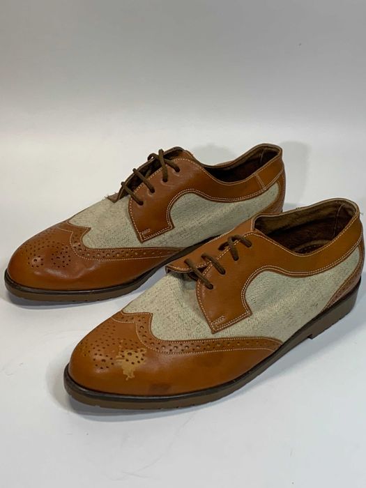 Чоловічі туфлі, броги оксфорді парусин р 43 (28 см.) Уцінка  нове