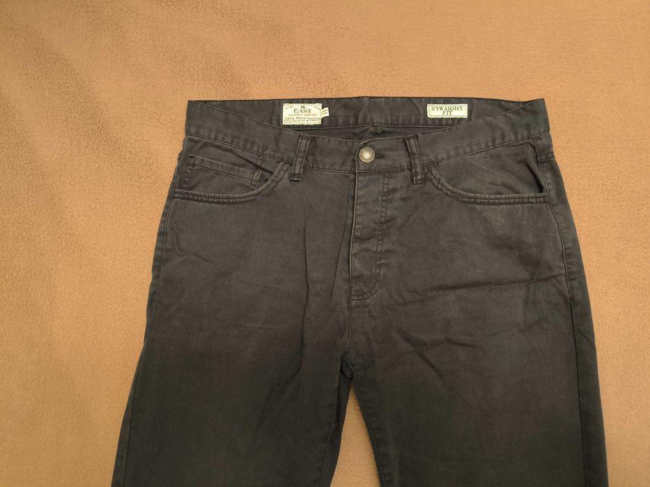 Штани легкі Easy Straight Fit M/L W34/L30 чіноси бавовна чорні
