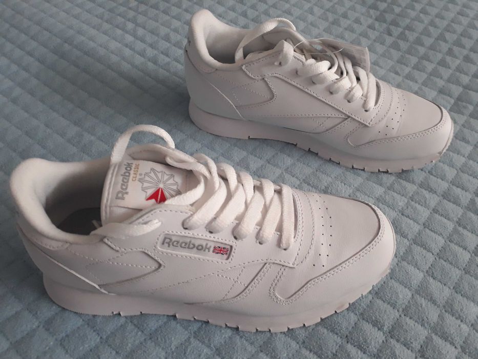 Nowe Buty Reebok Classic Leather White, r. 34,5