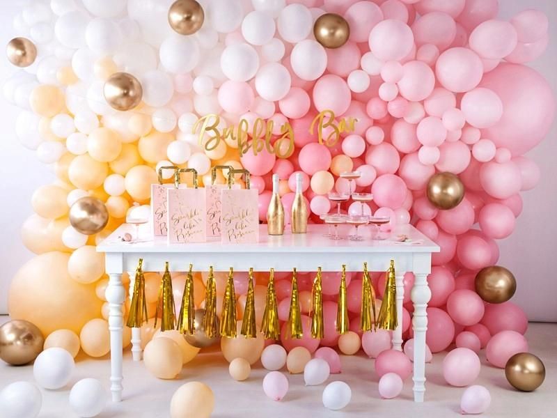 Balon lateksowy różowy pastelowy, 10 cali, 25cm 10szt