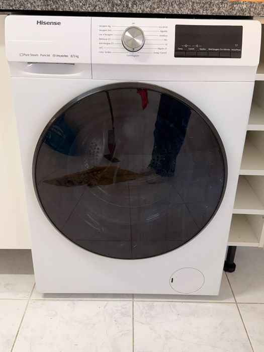 Lava e Seca Hisense 8/5kg Inverter 1400rpm - Pure Steam