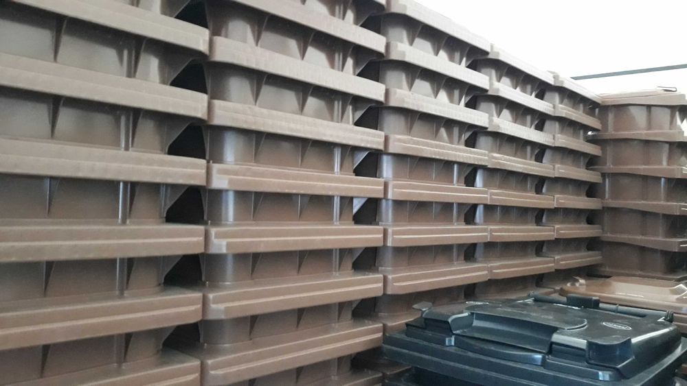 Pojemnik na BIO odpady kosz na śmieci brązowy atest EN 840 DOSTAWA !