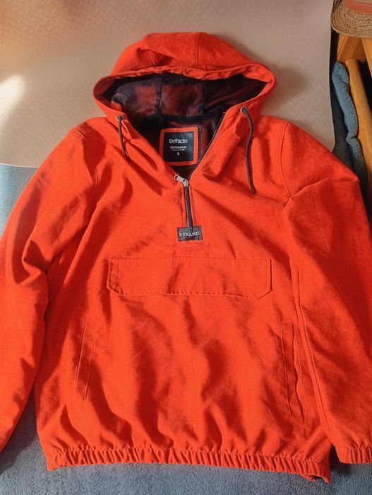 Bluza anorak pomarańczowa DeFacto S kaptur kangurka