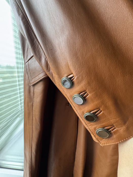 Шкіряний тренч, кожаное пальто, плащ Італія