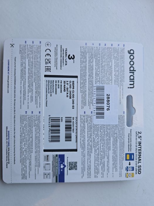 SSD Goodram  CL100 240gb