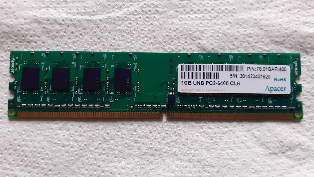 Memórias RAM DDR2 1GB, 800Mhz