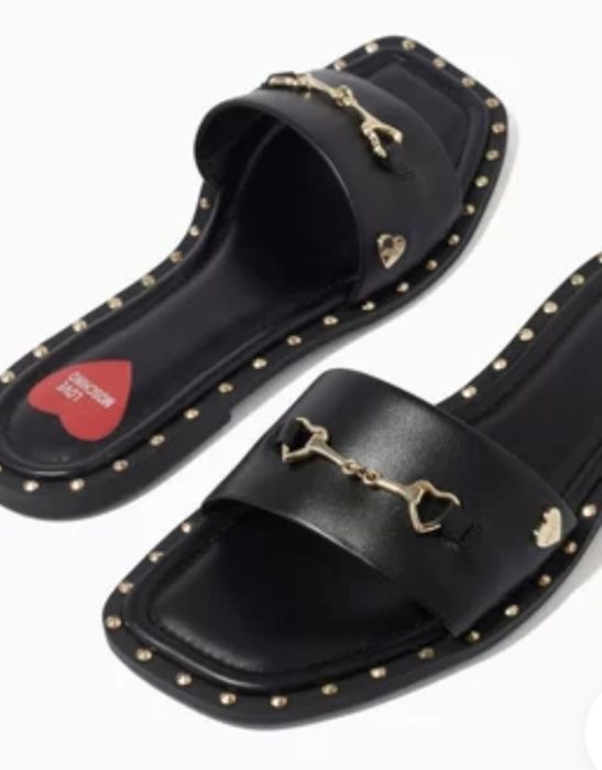 Кожаные шлёпанцы Love Moschino 38р.