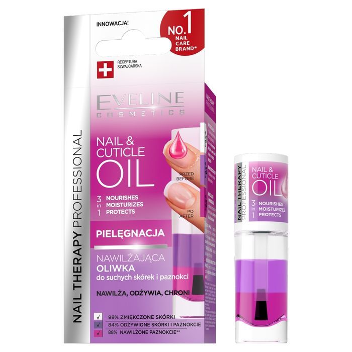 Eveline Cosmetics nawilżająca oliwka do suchych skórek i paznokci 8ml
