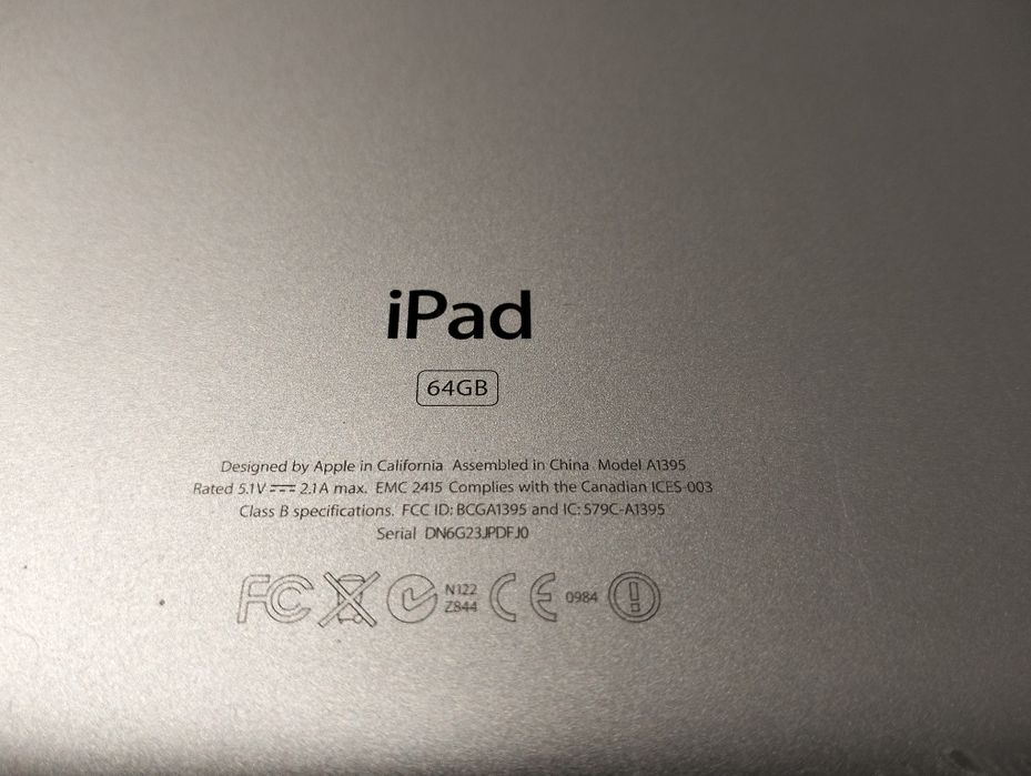 Apple iPad 2 Tablet, 64GB, Model A139564170826266499123