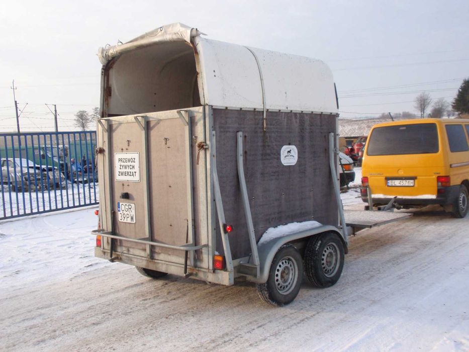 Wypożyczę wynajmę przyczepę przewóz zwierząt koni bydła trzody bryczka