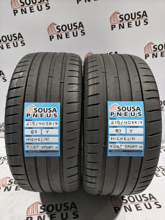 2 pneus semi novos 215-40R17 Michelin - Oferta dos portes