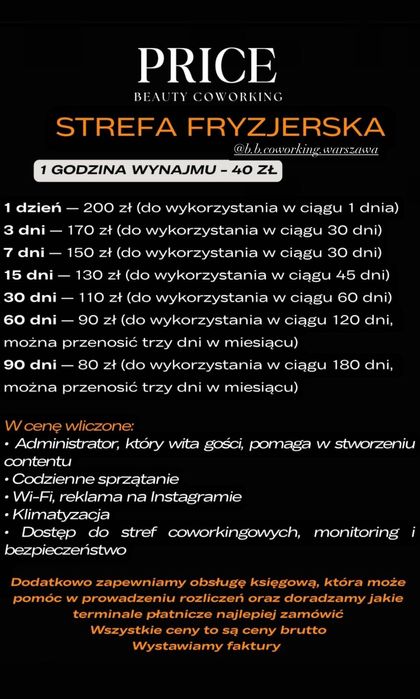 Stanowisko fryzjerskie