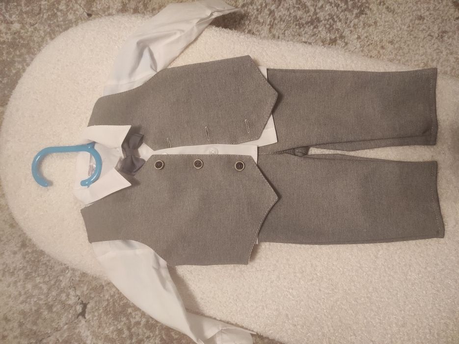 Komplet na chrzest dla chłopca r.68