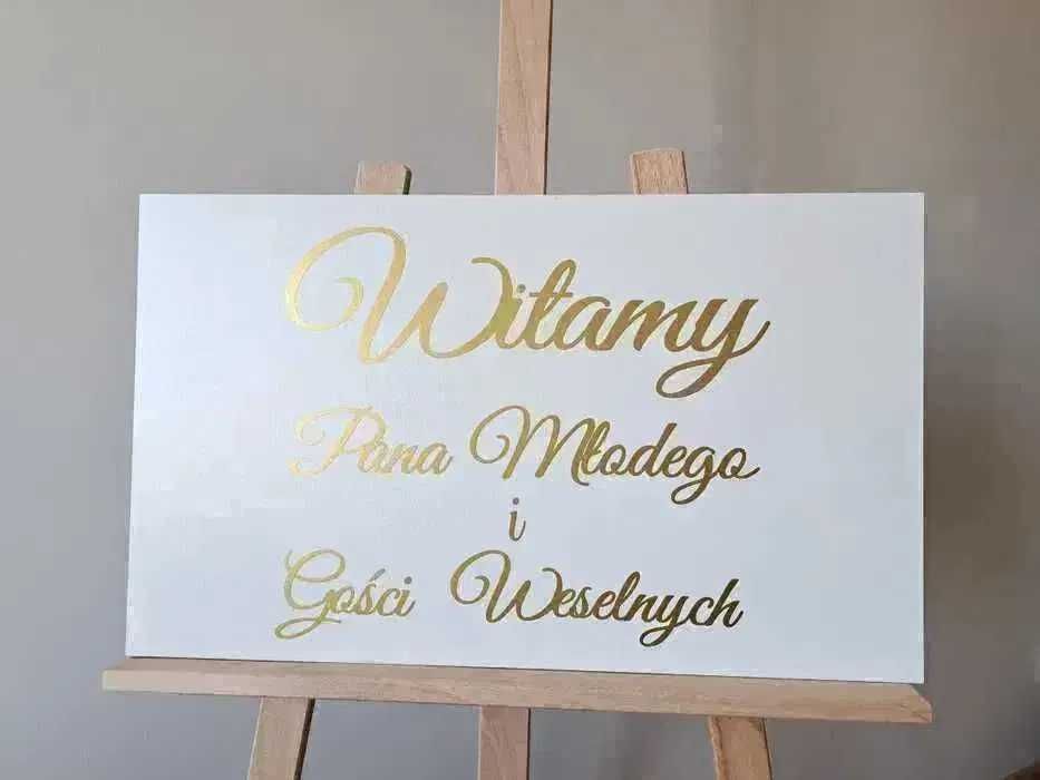 tablica powitalna tablica ślubna witamy gości weselnych dekoracje sali domu