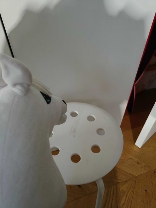 Hobby horse koń na patyku biały