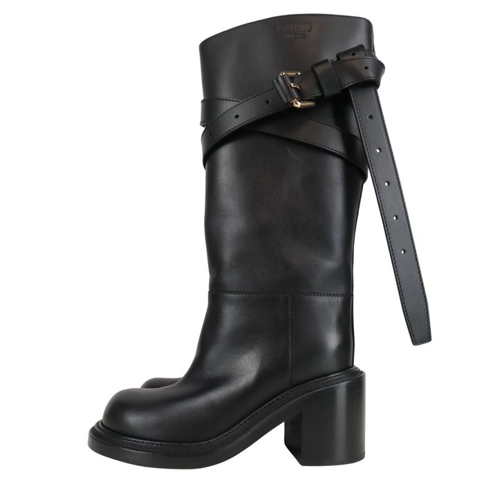 Buty damskie Moschino, rozmiar 37, czarne, skórzane, damskie, botki SCH5244