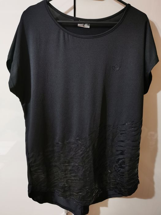 Bluzka koszulka krótki rękaw damska 42 XL Pepco sportowa czarna