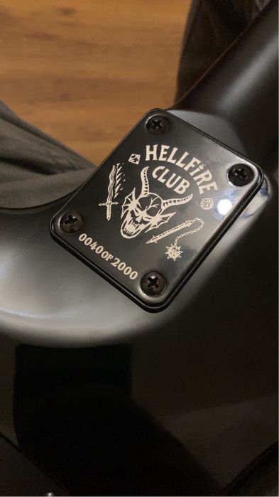 B.C. Rich X  Stranger Things Eddie Munson Warlock Black 2022