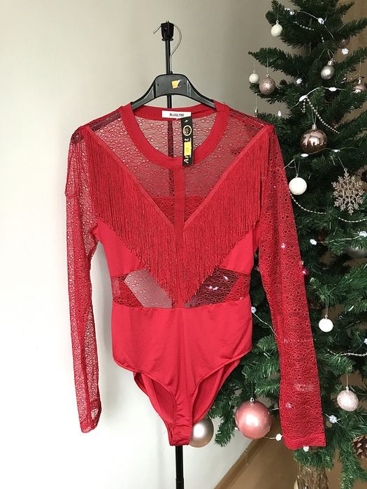 Body czerwone z frędzlami nowe z metką