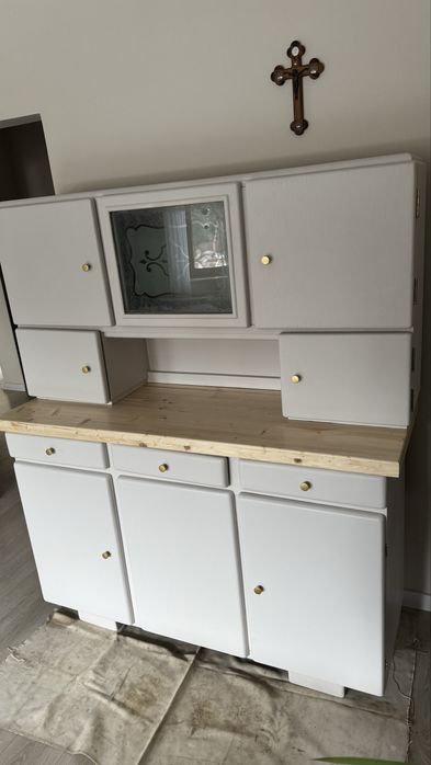 Odnowiony kredens PRL lata 60 (vintage, loft, kaszmir)