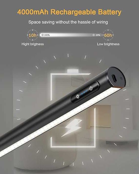 GOVSSING lampa ścienna na ścianę LED bezprzewodowa na pilota USB
