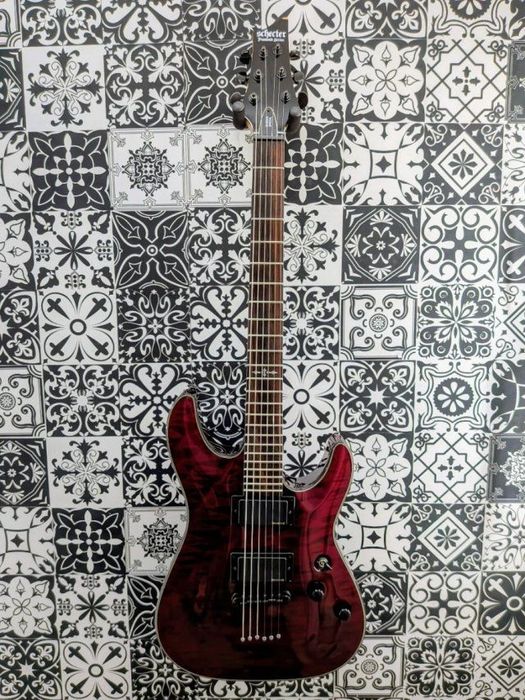 SCHECTER DIAMOND SERIES DAMIEN-6 2008 | Restaurada - NIX CUSTOM GUITARS