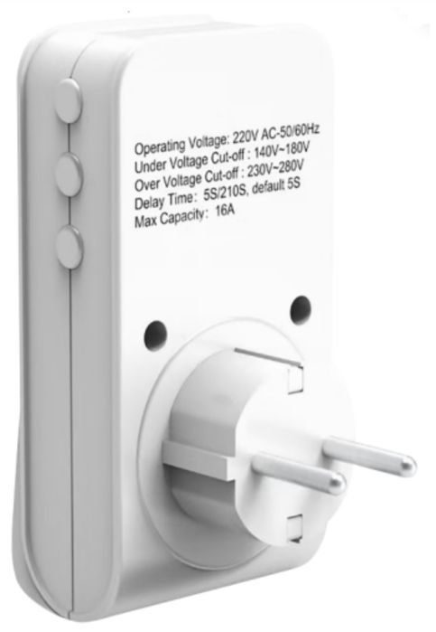 Реле напруги в розетку для холодильників 16А PROTEX-R Horoz Electric