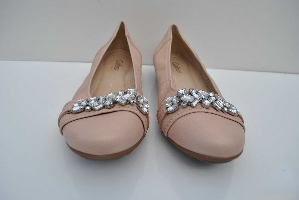 Baleriny Gabor skóra naturalna