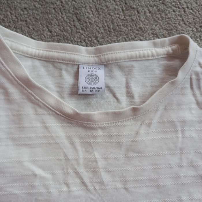 Bluzka Lindex biała długi rękaw plus t-shirty gratis! R.158-164