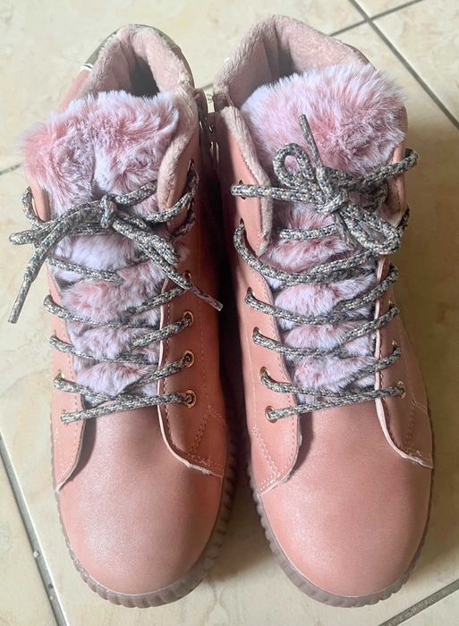 Buty ocieplane do kostki różowe rozmiar 37, Reserved, nowe