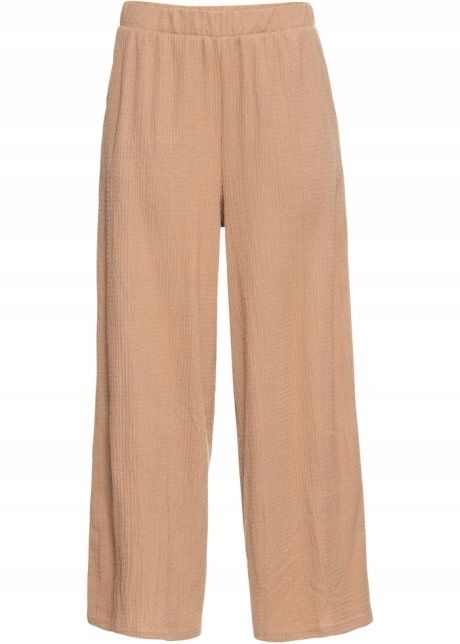 B.P.C beżowe spodnie krepowane r.44/46