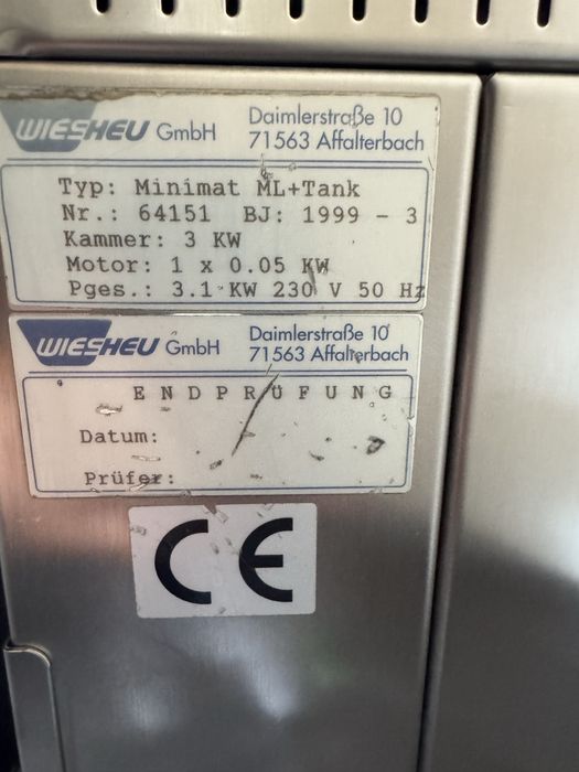 Конвекційна піч-пароконвектомат Wiesheu Minimat MR+Tank