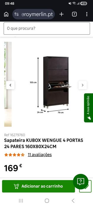Sapateira Wengué Leroy Merlin