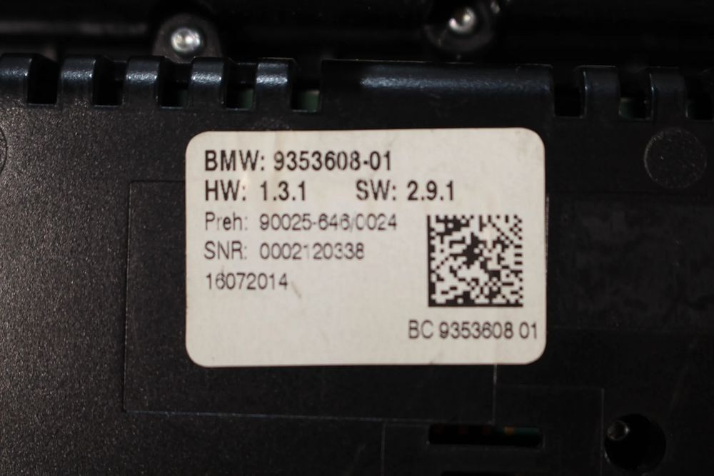 Comando chauffage / sofagem BMW 6 Gran Coupe (F06)