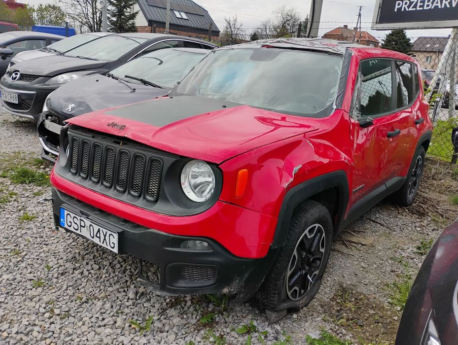 Jeep Renegade I rej 2017r, 1.6 Benzyna. SALON POLSKA. Uszkodzony. Poobijany.