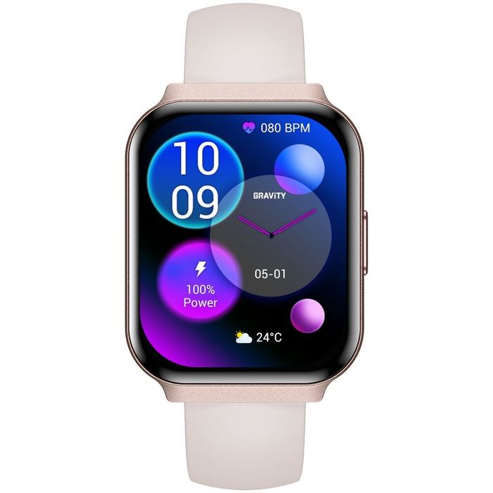 smartwatch gravity różowy 2 paski gt44-3