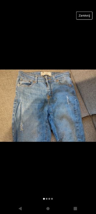 Jeansy rurki 36 niebieskie
