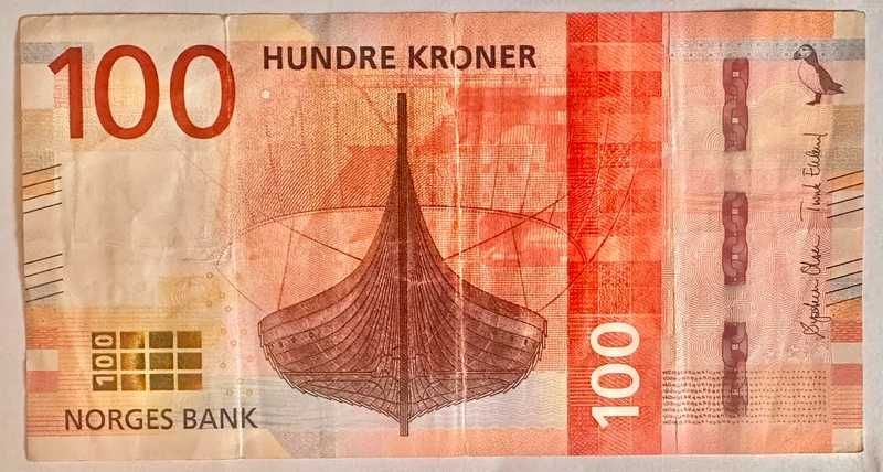 Nota da Noruega – 100 Kroner 2016 – Pick# 54