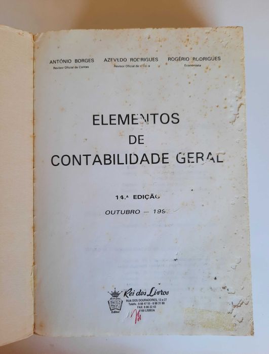 Elementos de Contabilidade Geral (1995)