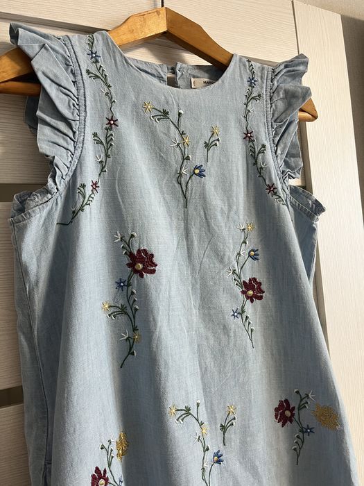 Джинсова сукня з візерунками Mango