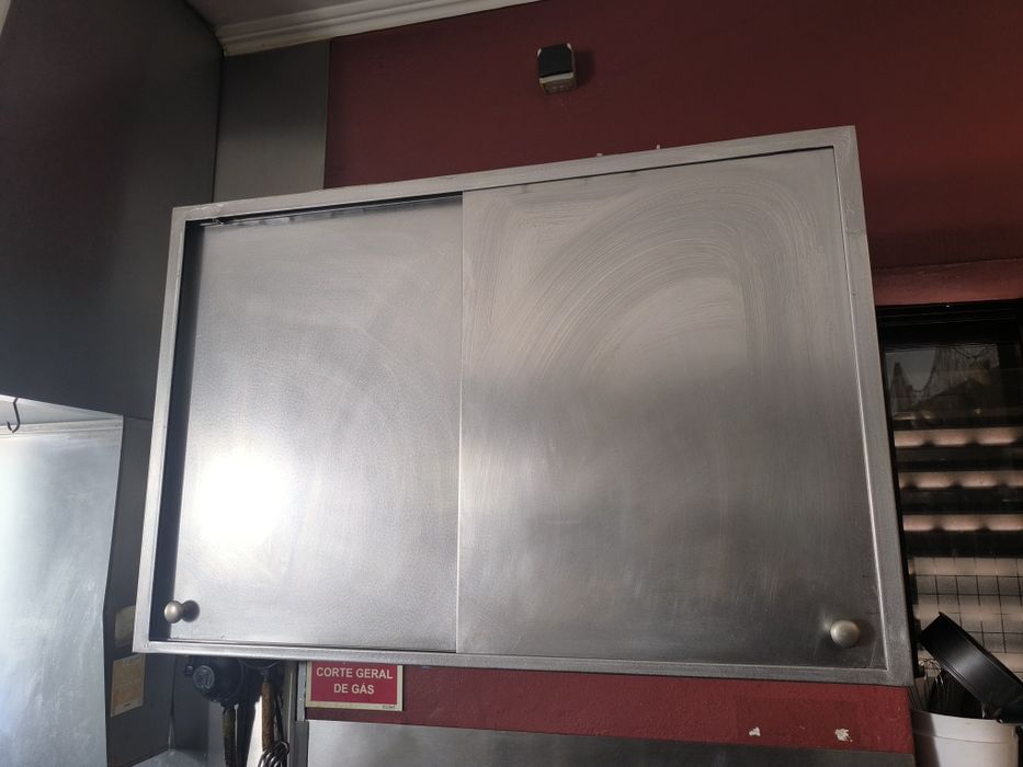 Conjunto armários em inox