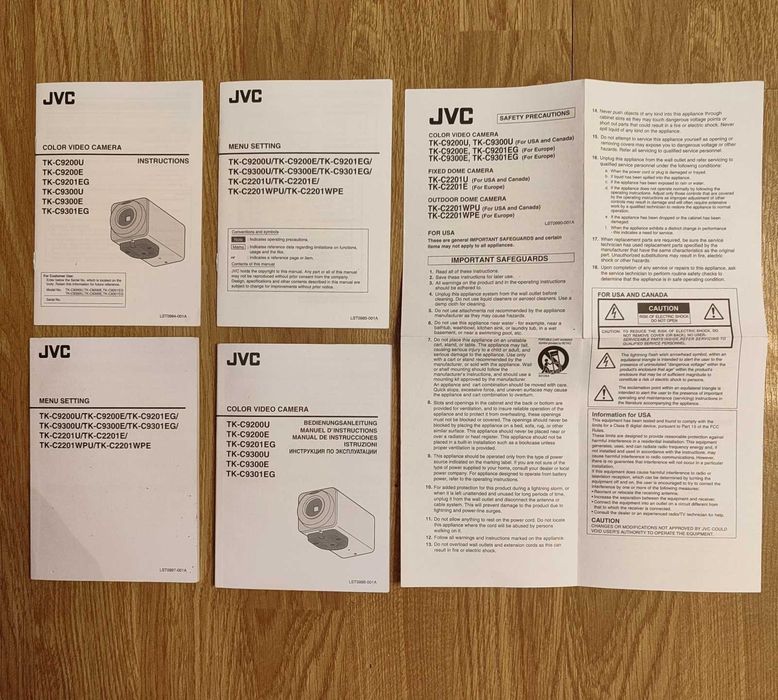 Аналоговые цветные камеры видеонаблюдения JVC TK-C9300E "день/ночь"