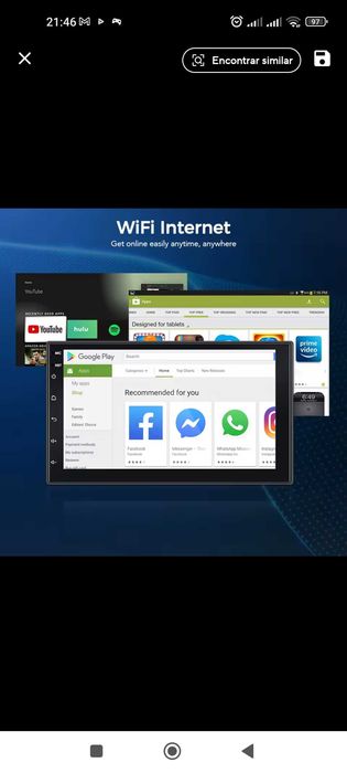 Radio TOP 2DIN com android e GPS