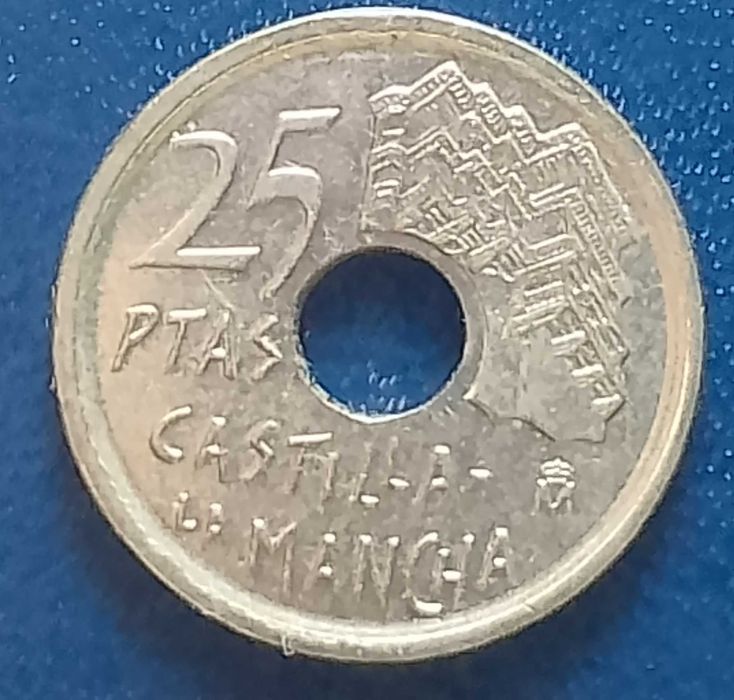 moeda de 25 pesetas 1996 - Castilla-La Mancha