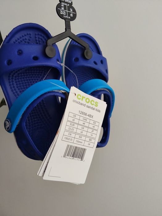 Sandałki crocs 22 niebieskie chłopiec